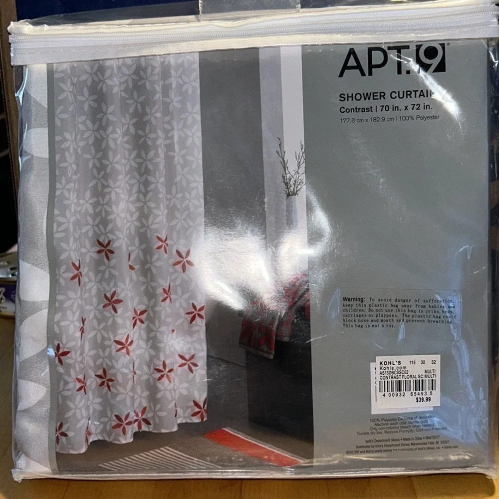NIB Apt.9 Shower Curtain 70x72​​​​